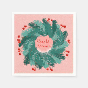 Servilleta De Papel Navidad checa de los cerezos