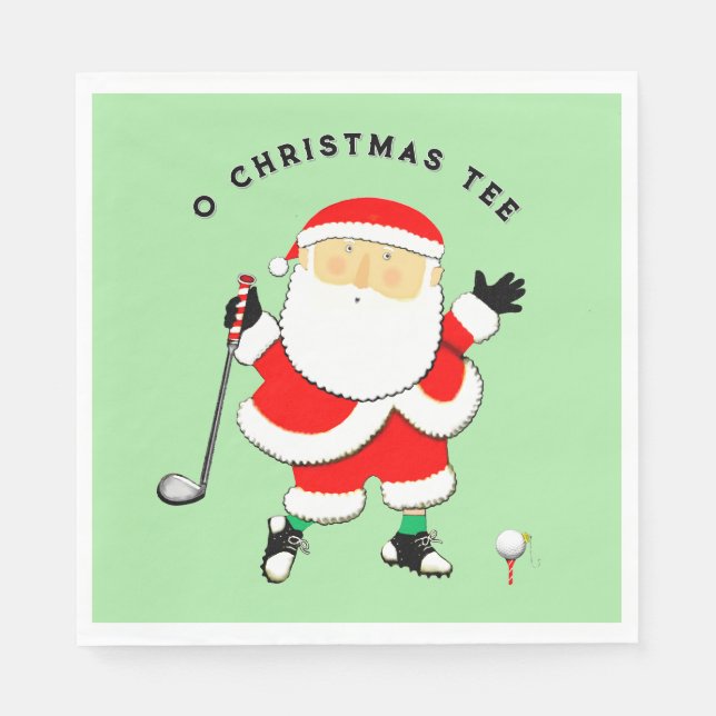 Servilleta De Papel Navidad de Golf (Anverso)
