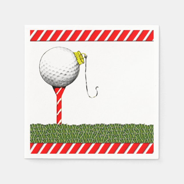 Servilleta De Papel Navidad de golf (Anverso)