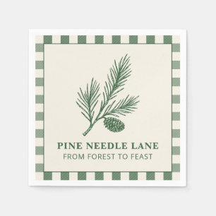Servilleta De Papel Navidad de piña y gingham