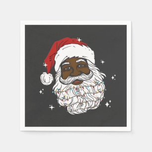 Servilleta De Papel Navidad de Santa Claus Negro Historia Negra Xmas 