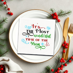 Servilleta De Papel Navidad 'El momento más maravilloso' lindo