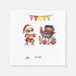 Servilleta De Papel Navidad en Julio con SANTA CLAUS Fiesta de Barbaco