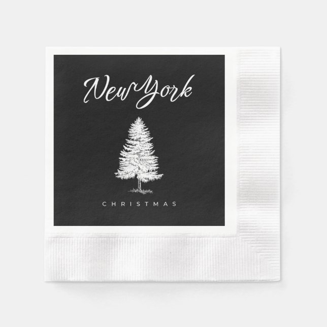 Servilleta De Papel Navidad en Nueva York (Anverso)