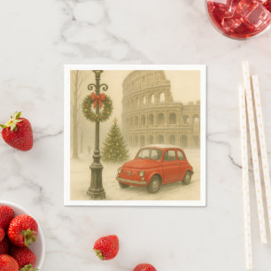 Servilleta De Papel Navidad en Roma Muro Italia – Arte Navideño