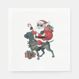 Servilleta De Papel Navidad en Santa Riding Great Dane Dog