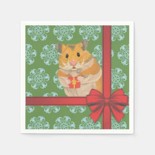 Servilleta De Papel Navidad Hammy del hámster del navidad