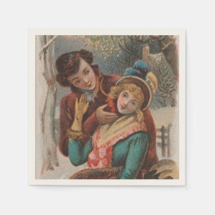 Servilleta De Papel Navidad, Inglaterra-Anuncio de época victoriana, 1