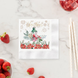 Servilleta De Papel Navidad Llega a Nosotros, Decoración Roja