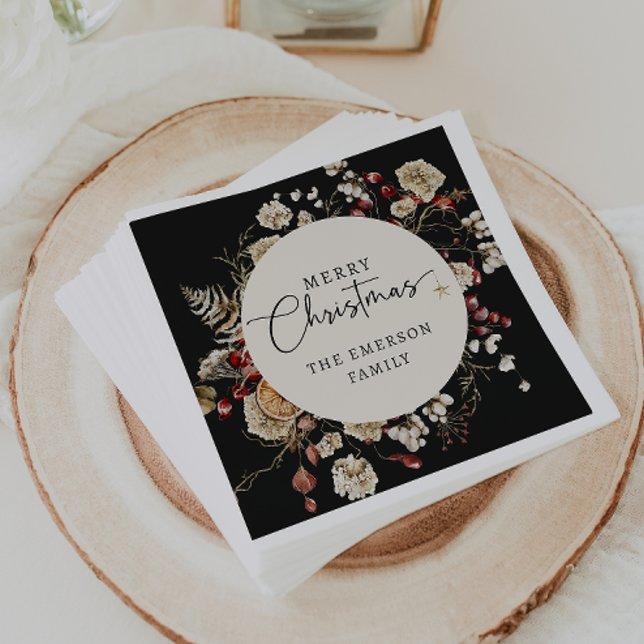 Servilleta De Papel Navidad Negra (Black Christmas Napkins
)