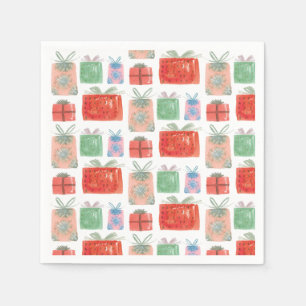 Servilleta De Papel Navidad retro presenta toallas de Ilustracion
