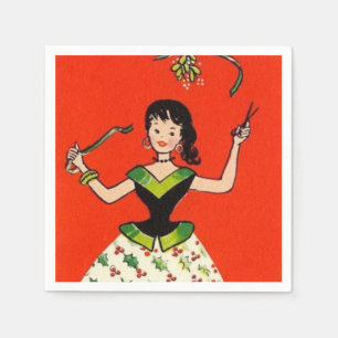 Servilleta De Papel navidad retro vintage