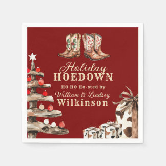 Servilleta De Papel Navidad Rústica Western Holiday Hoedown