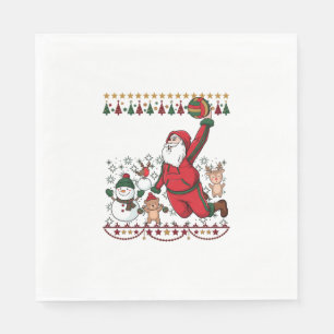 Servilleta De Papel Navidad Santa Claus Voleibol Muñeco de Nieve Reno
