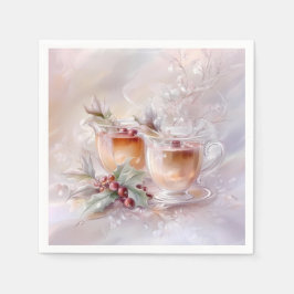 Servilleta de papel - Navidad Victoriana Blanca