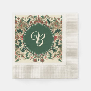 Servilleta De Papel Navidad victoriana/clásica/vintage personalizada