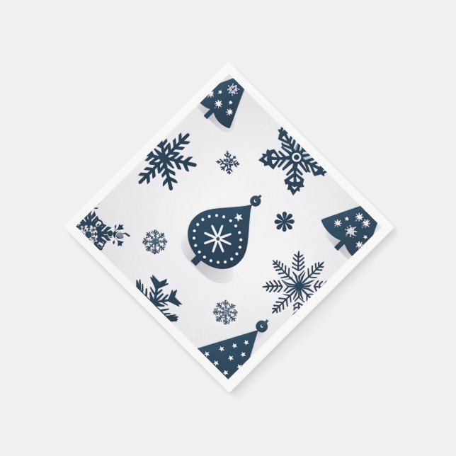 Servilleta De Papel Navidad Vintage Feliz (Borde)