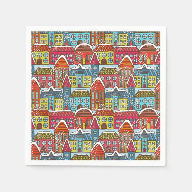 Servilleta De Papel Navidades acogedores (Anverso)