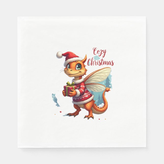 Servilleta De Papel Navidades acogedores de libélula (Anverso)