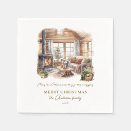 Servilleta De Papel Navidades acogedores personalizados Vacaciones en 