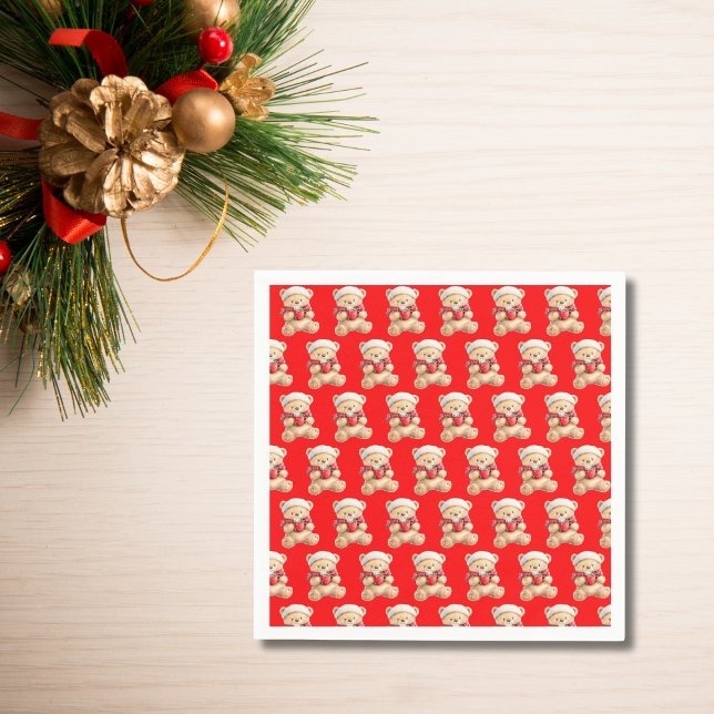 Servilleta De Papel Navidades acogedores Teddy Bear (Subido por el creador)