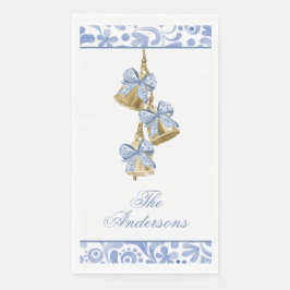 Servilleta De Papel Navidades acuáticos Blue Chinoiserie Bow Bells