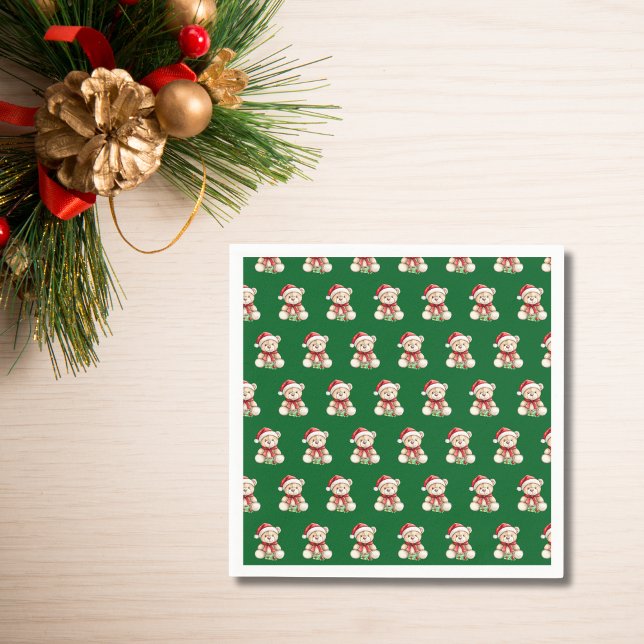 Servilleta De Papel Navidades adorables Teddy Bear (Subido por el creador)