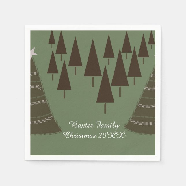 Servilleta De Papel Navidades Alegre-Elegante Estilo de Vacaciones (Anverso)