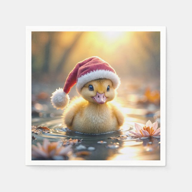 Servilleta De Papel Navidades amarillos duckling (Anverso)