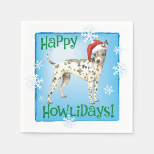 Servilleta De Papel Navidades American Hairless Terrier