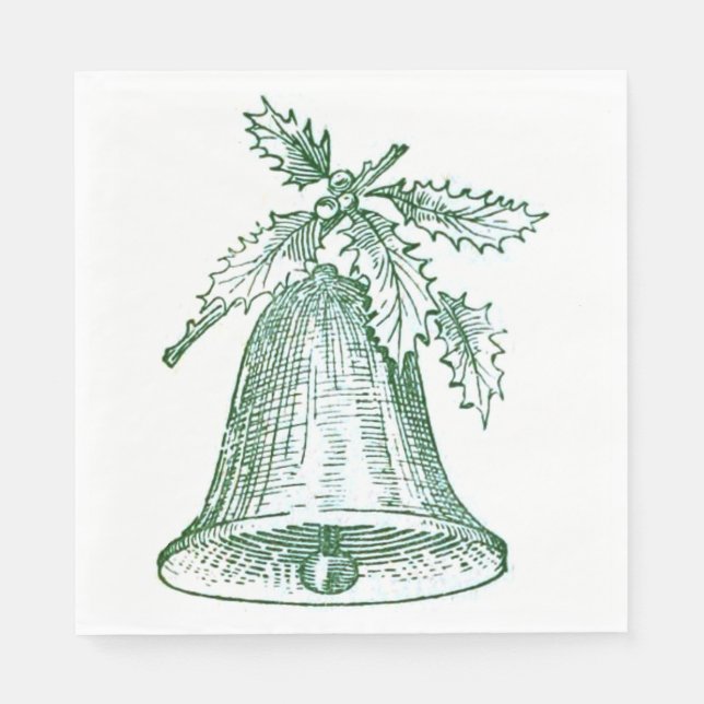 Servilleta De Papel Navidades amordazan con Holly (Anverso)