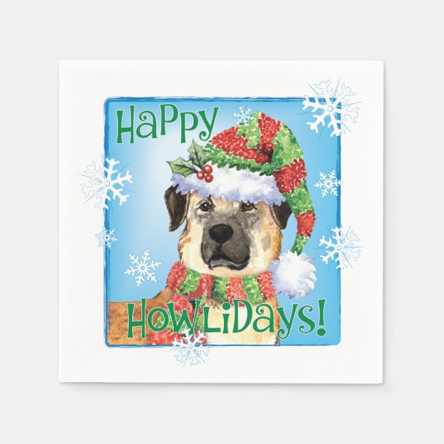 Servilleta De Papel Navidades Anatolian Shepherd Napkins (Anverso)