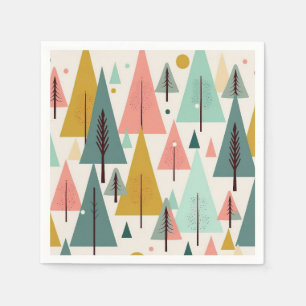 Servilleta De Papel Navidades Arte Planta Un Pequeño Árbol De Navidad