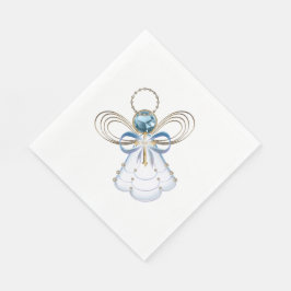 Servilleta De Papel Navidades Azul Filigree Ángel de Fe - Festividad