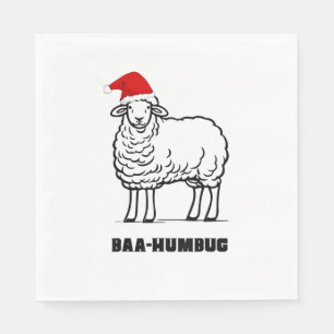 Servilleta De Papel Navidades Baa-Humbug-Oveja graciosa agricultora An