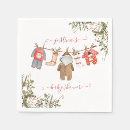 Servilleta De Papel Navidades Baby Shower Clothesline