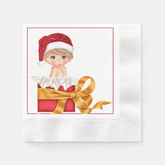 Servilleta De Papel Navidades Baby Shower Napkin (Anverso)