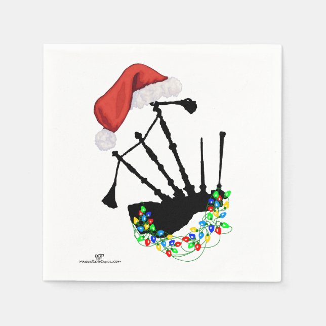 Servilleta De Papel Navidades Bailarín de Escocia (Anverso)