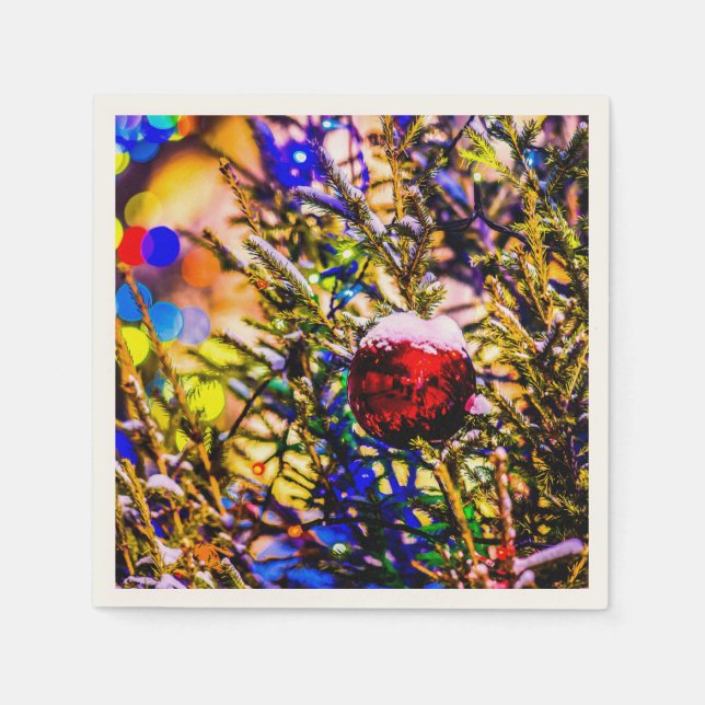 Servilleta De Papel Navidades Ball Red (Anverso)