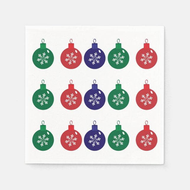 Servilleta De Papel Navidades Baubles Paper Napkin (Anverso)