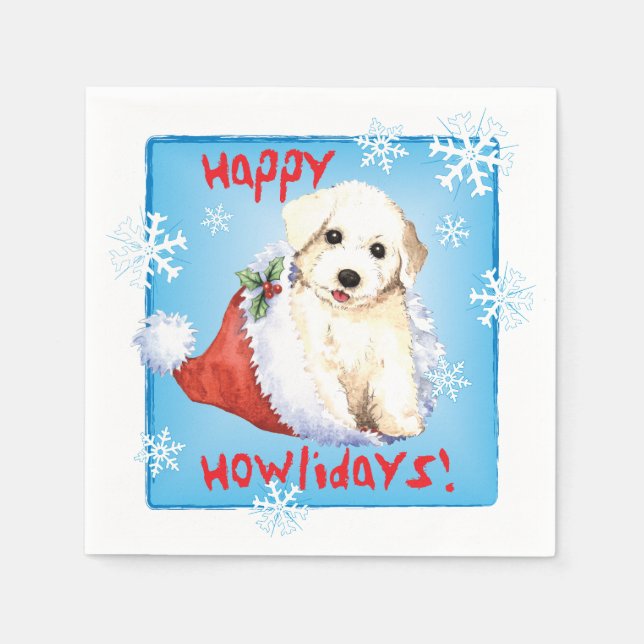 Servilleta De Papel Navidades Bichon (Anverso)