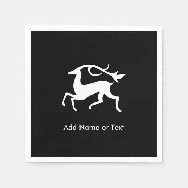 Servilleta De Papel Navidades blancos estilizados (Anverso)