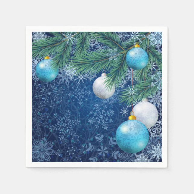 Servilleta De Papel Navidades blancos fascinantes (Anverso)