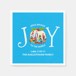 Servilleta De Papel Navidades Blue modernos disfrutan con el mundo