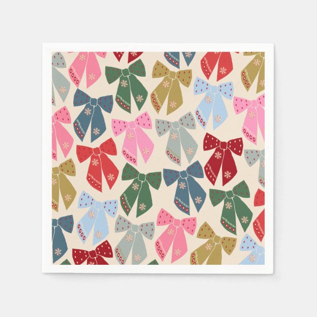 Servilleta De Papel Navidades Bows Coquette (Anverso)