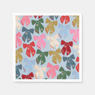 Servilleta De Papel Navidades Bows Coquette Blue