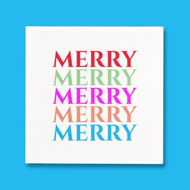 Servilleta De Papel Navidades brillantes Merry Napkins (Subido por el creador)
