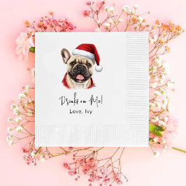 Servilleta De Papel Navidades Bulldog francés Bebidas personalizadas s