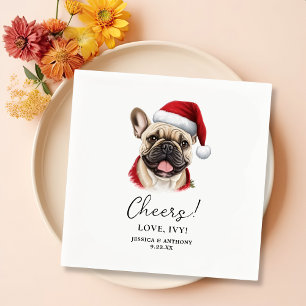 Servilleta De Papel Navidades Bulldog francés vitorea personalizada