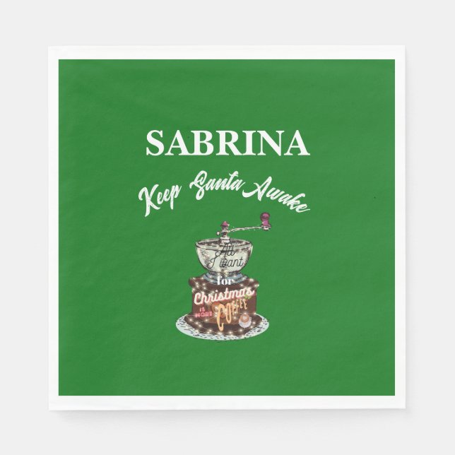 Servilleta De Papel Navidades cafetaleros de Mikitiez citan cafeína ad (Anverso)